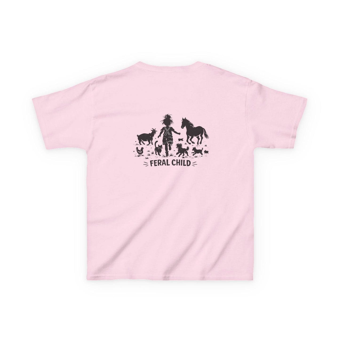 Kids Tee — 'Family Chaos Co. • Feral Child' Rustic Farm Animal Graphic