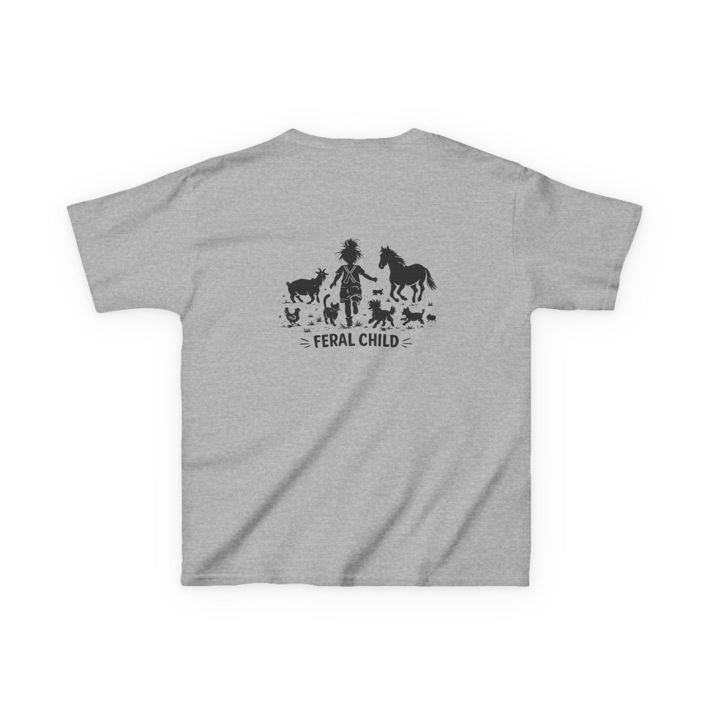 Kids Tee — 'Family Chaos Co. • Feral Child' Rustic Farm Animal Graphic