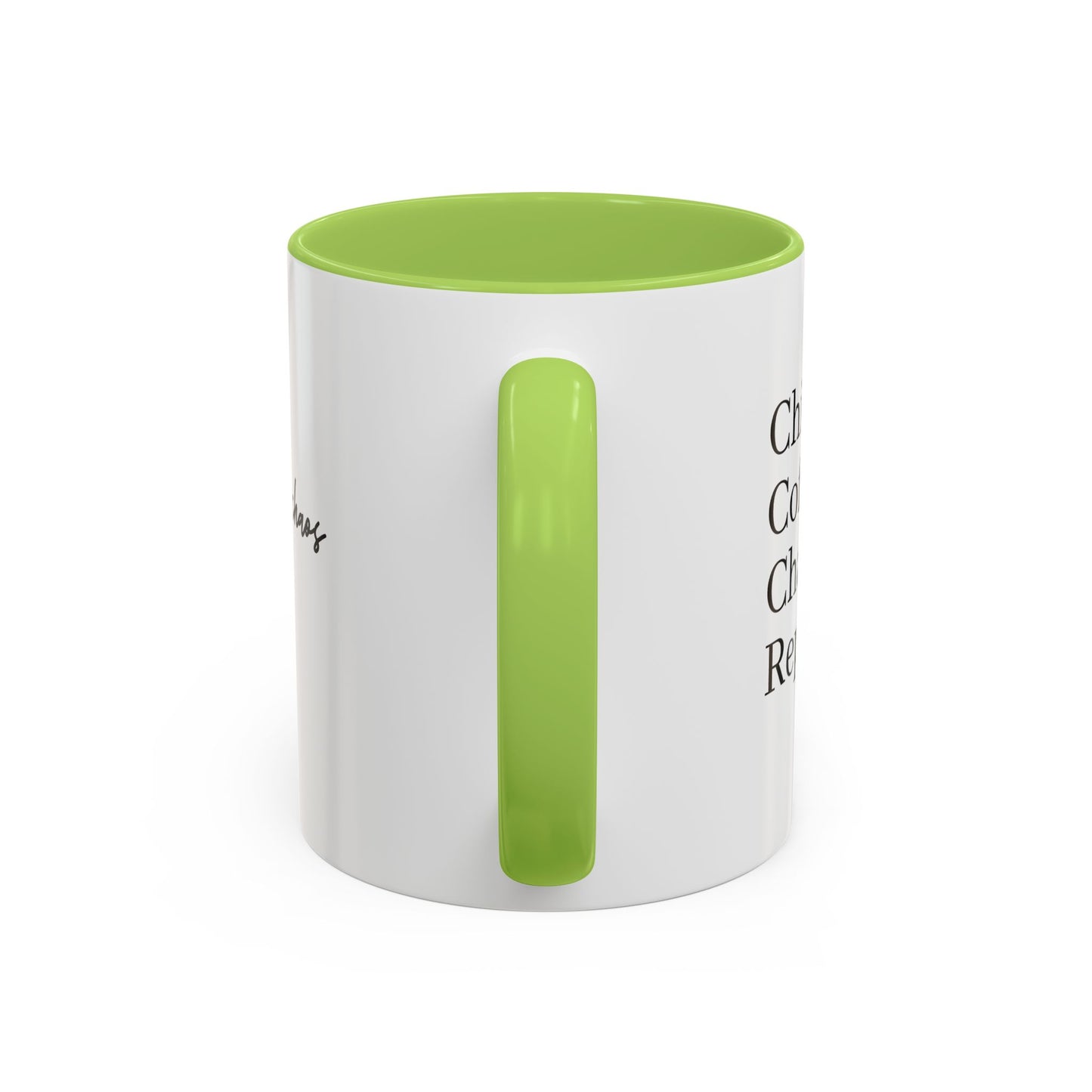 Family Chaos Co. Accent Coffee Mug – 11/15oz Black-Trim Ceramic Mug
