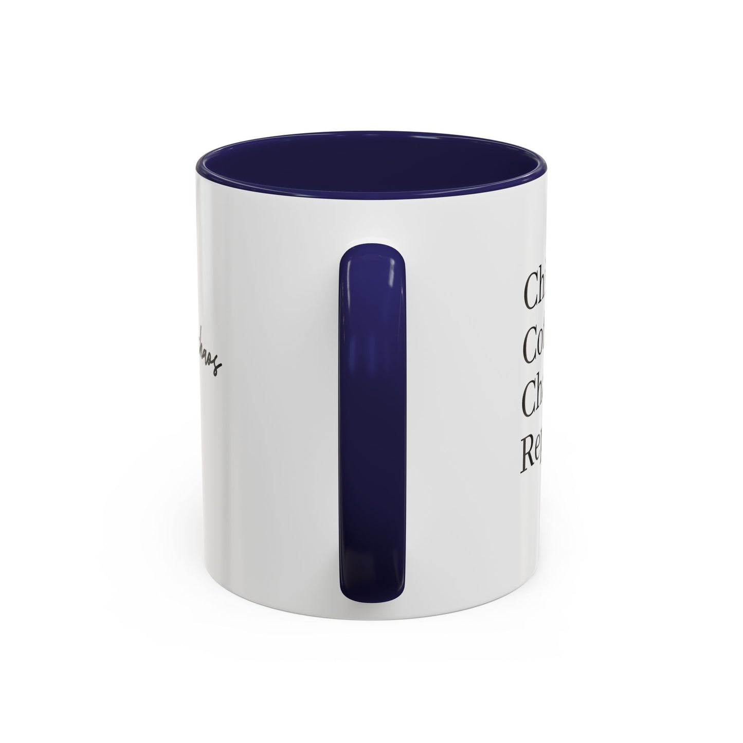 Family Chaos Co. Accent Coffee Mug – 11/15oz Black-Trim Ceramic Mug