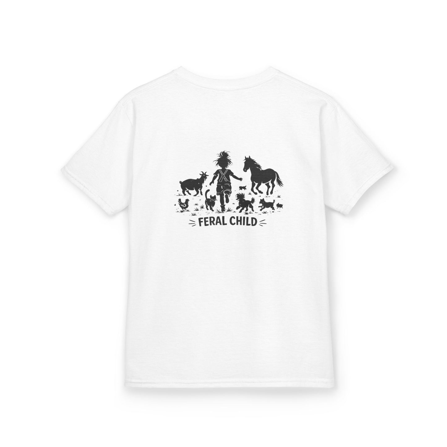 Kids Tee — 'Family Chaos Co. • Feral Child' Rustic Farm Animal Graphic
