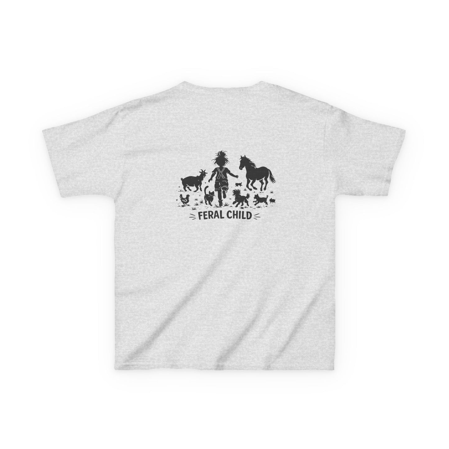 Kids Tee — 'Family Chaos Co. • Feral Child' Rustic Farm Animal Graphic