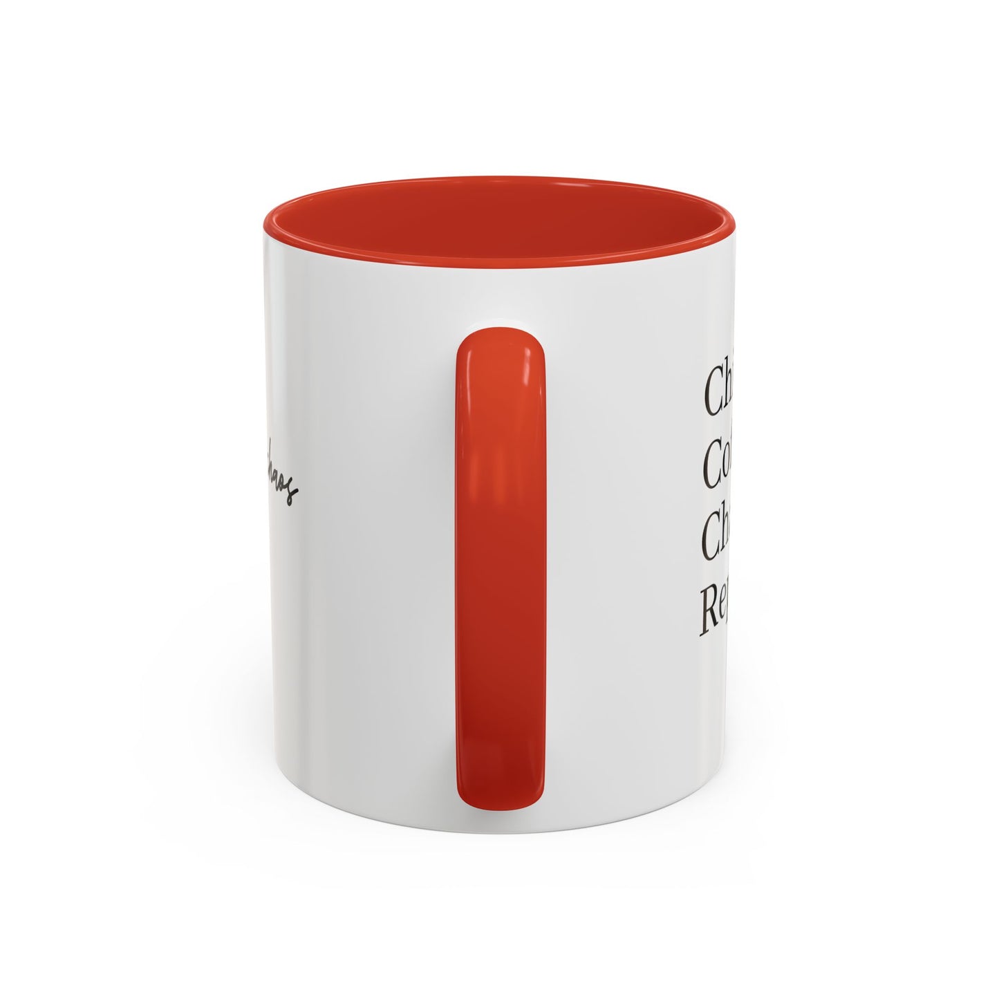 Family Chaos Co. Accent Coffee Mug – 11/15oz Black-Trim Ceramic Mug