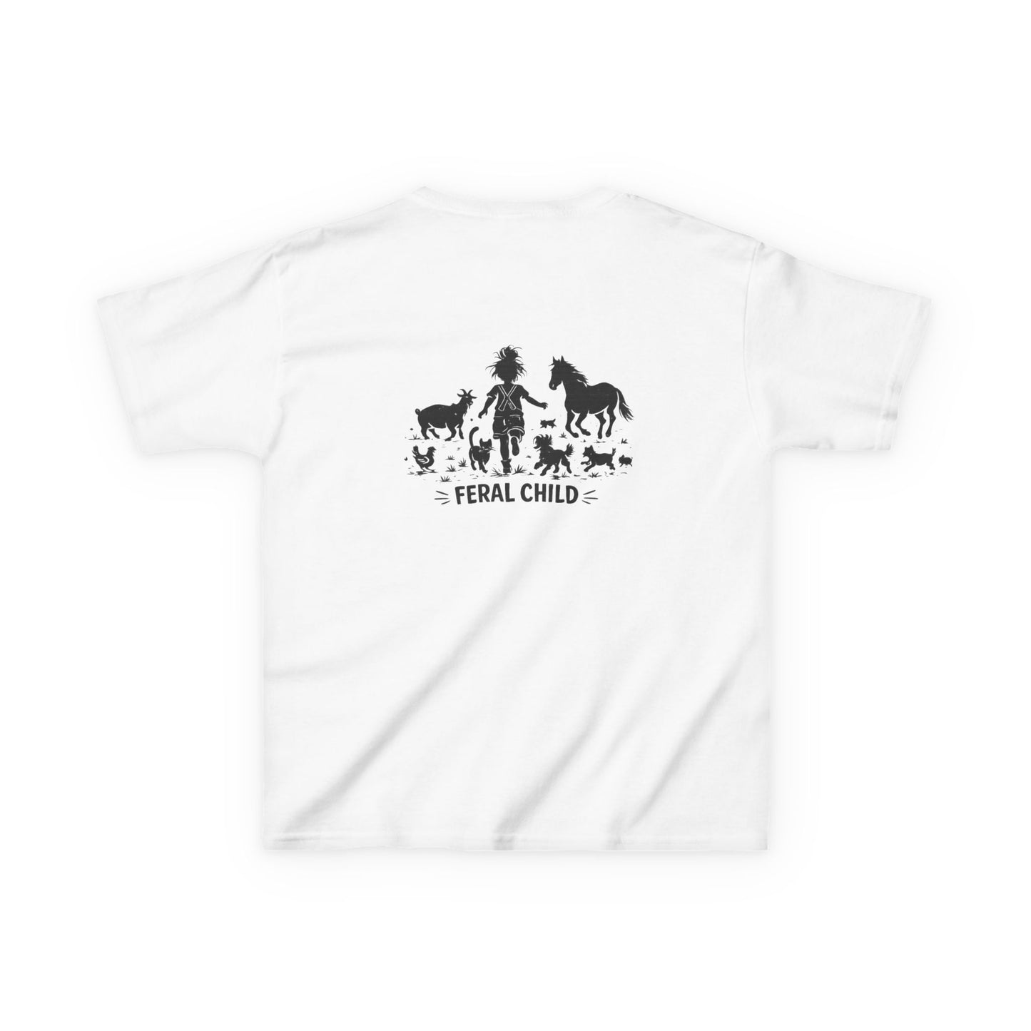 Kids Tee — 'Family Chaos Co. • Feral Child' Rustic Farm Animal Graphic