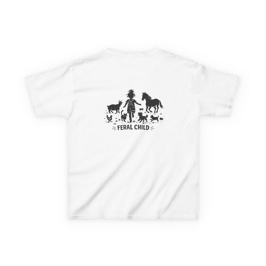Kids Tee — 'Family Chaos Co. • Feral Child' Rustic Farm Animal Graphic