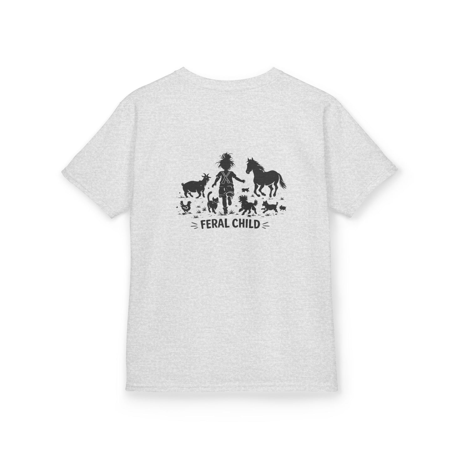Kids Tee — 'Family Chaos Co. • Feral Child' Rustic Farm Animal Graphic